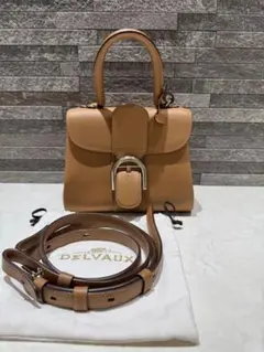極美品【デルヴォー】ブリヨン　ミニ　ゴールデンメタリックゴート　ハンドバッグ DELVAUX - 極美品【デルヴォー】ブリヨン ミニ ゴールデン