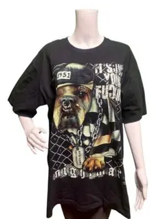 ROCK CHANG ドッグ アニマル ブルドック Tシャツ ピットブル Y2K