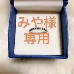 新品•未使用/18KWGローズカットミル打ちブラックダイヤモンドリング•9号