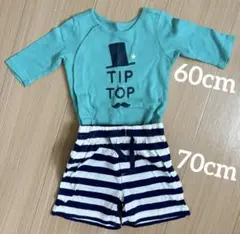 ボーイズ 60cm 長袖ロンパース 短ズボン セットアップ / baby Gap