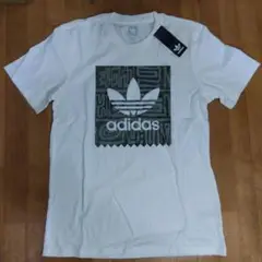 【少し難有り】adidasアディダス/ プリントTシャツ　Mサイズ 白色