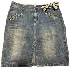 BURBERRY バーバリー デニム スカート S 25 レディース