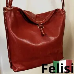 希少❣️Felisi フェリージ ショルダーバッグ イタリア 牛革 本革 レザー