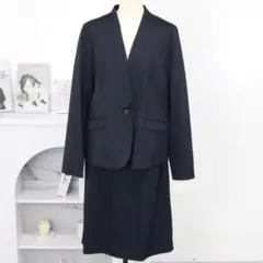 【SPANNUNG】　リクルートスーツset 黒 ジャケット スカート LL