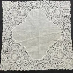 ヴィンテージ　レース　ハンカチ　32✖️32cm