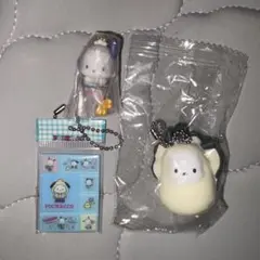 サンリオポチャッコ ストラップ3点セット ガチャガチャ