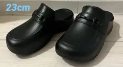 GU×rokh ローファー クロッグサンダル 23cm ブラック 黒 ロク