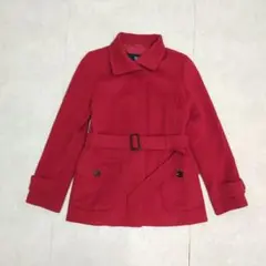 BURBERRY LONDON レディース アンゴラ混 ベルト付 ウール コート