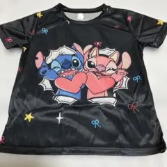 Disney・リロアンドスティッチ子供用Tシャツ140黒