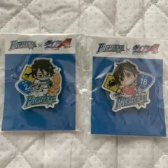 ファイターズ×ダイヤのA ダイカットアクリルバッジ沢村・御幸
