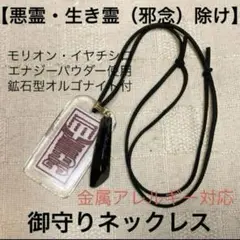 【悪霊・生き霊（邪念）除け】モリオン使用 御守りネックレス《MY-002》