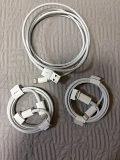 Lightningケーブル 3本セット ホワイト Apple純正品