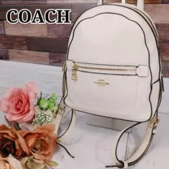 COACH✿アンディ バックパック リュックサック F30530 ペブルレザー白