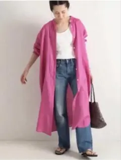 フレームワーク シャツワンピース　ロングフレンチリネン極美品