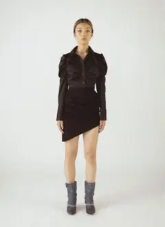 IUNLEASH PUFF SLEEVE GATHERED DRESS