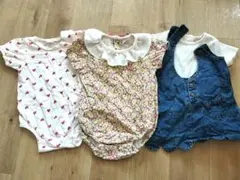 週末限定値下げpetit main ロンパース 80　半袖　女の子