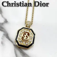 良品☆クリスチャンディオール Dior ネックレス CDロゴ ラインストーン