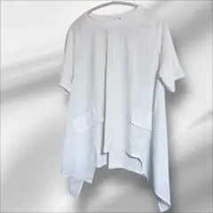 美品 レディース Bou Jeloudホワイト ポケット付き Tシャツ