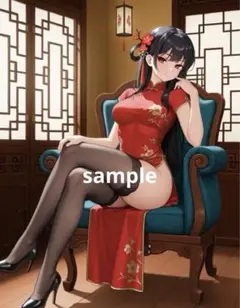 AIイラスト　美女 L版サイズ 1点物 C15