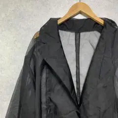 ブラック 透け感◎ ジャケット サンプル アイテム アウター 非売品 黒 古着