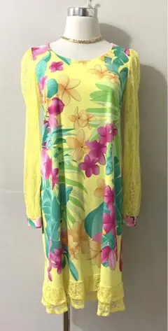 27)レオナール綺麗レースワンピース美品