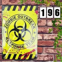 【NO.196】ブリキ看板 ゾンビ発生対応チーム ZOMBIE OUTBREAK