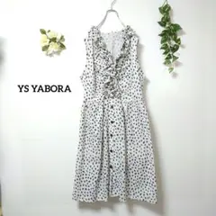 YS YABORA ノースリーブ フリル シャツワンピース L