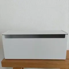 無印良品　スチールタップ収納箱　フラップ式　ホワイトグレー