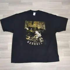 Tシャツ 3XL バイク プリントTシャツ ジョージア 黒