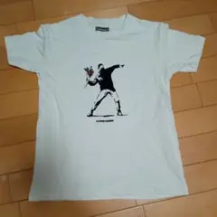 バンクシー BRANDALISED Tシャツ　M　花束　フラワーボマー