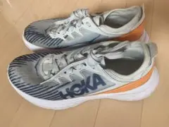 HOKA Bondi スニーカー グレー/オレンジ