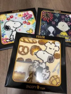 FEILER×スヌーピー新作ハンカチ3枚セット新品未開封