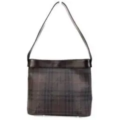 【美品】バーバリー　ショルダーバッグ　クロスボディ　ダークブラウン　ノバチェック