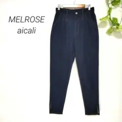 メルローズ✳️テーパード ジーンズ デニム パンツ ストレッチ 濃紺
