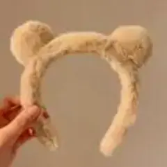 ベージュ クマ耳 イヤーマフ