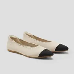 【新品】23.5㎝　ポインテッドトゥ フラットシューズ　vivaia