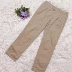 7-IDコンセプト ストレートパンツ コットン ベージュ ゆったりサイズ 40