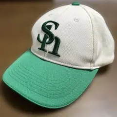福岡ソフトバンクホークス　キャップ　ジュニアサイズ　ホワイト　グリーン