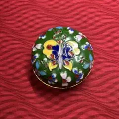 031 七宝焼　小物入れ　蝶