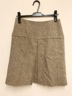 homspun ツイード ウールタックスカート ベージュ