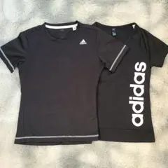 adidas ブラック Tシャツ ☺︎2枚セット
