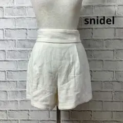 SNIDEL シンプルリボンパンツ ホワイト Mサイズ