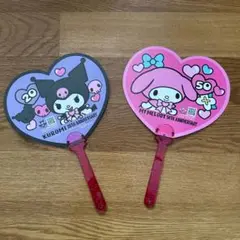 【新品】サンリオ メロクロ うちわ ノベルティ クロミ マイメロディ