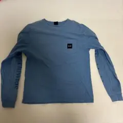 HUF 水色 長袖Tシャツ ポケット付き