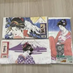 浮世絵デザインタオル 33cm x 80cm３枚セット