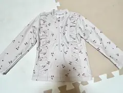 フリル付きチェリー柄ラッシュガード 90cm