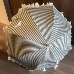新品 晴雨兼用傘 日傘 ストライプ フリル 絶対日焼けしたくない方用