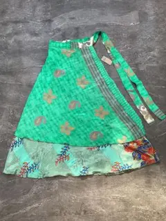 花柄ストライプラップスカート