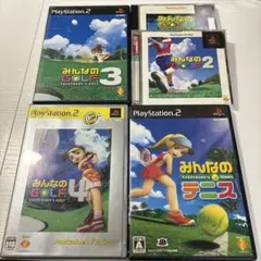 みんなのGOLF みんなのテニス　5本セット　盤面ほぼ傷なし美品　帯付き