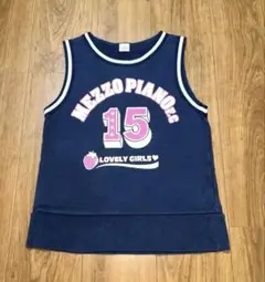 【美品】MEZZO PIANO タンクトップ ネイビー 紺